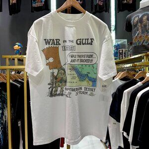 1991 BART GOES TO WAR RARE WASHED WHITE T-SHIRT